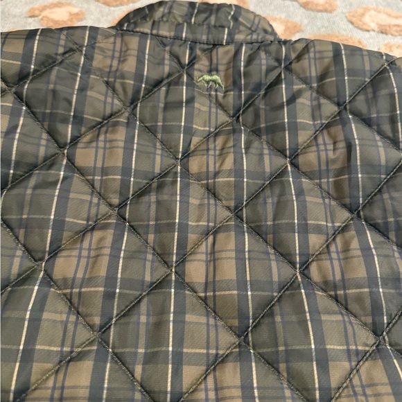 Plaid Quilted Vest with Suede Accents - Picture 11 of 11